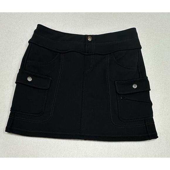 EUC Athleta Snowslide Black Fleece Cargo Skirt Women's Size XS Warm Comfort - Picture 1 of 10